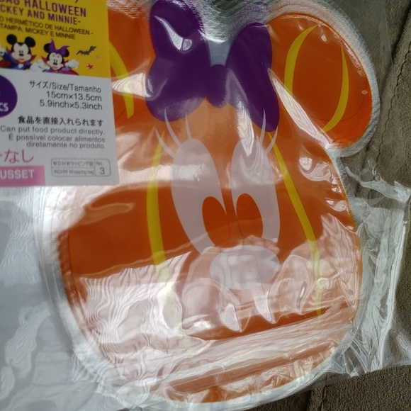 Disney Halloween pumpkin Minnie Mouse zipper bags - Picture 2 of 2
